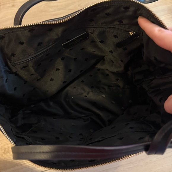 Kate Spade Black & White Striped Nylon Tote – Lightweight Shoulder Bag - Picture 2 of 2